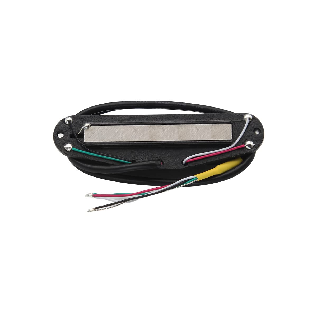 FLEOR Alnico 5 Hot Dual Rail Humbucker Single-Coil-Sized Pickup 12-13K Humbucker Pickup, Full Black